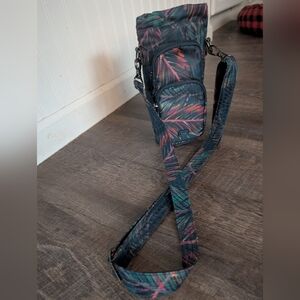 LUG Huggie Water Bottle Holder Tropical Green Blue Cross Body Bag